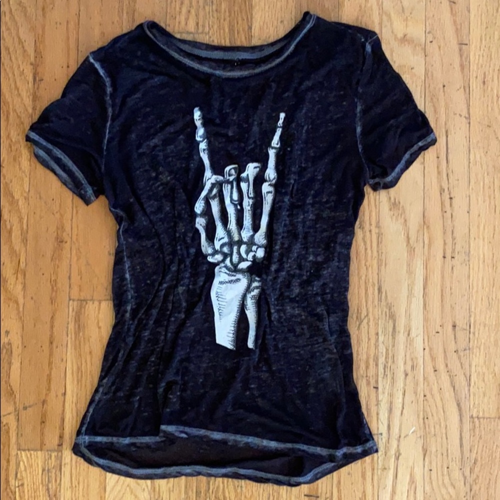 Zoe + Liv Skeleton Metal Hand Tee